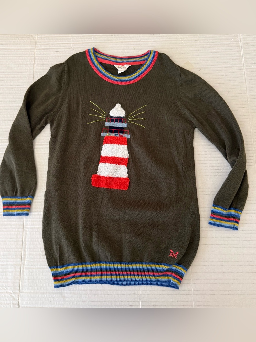 CCC Boys Lighthouse Jumper Size 5-6 Crew Clothing Company Cotton Sweater Coastal